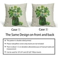 thumbnail image 6 of St Patricks Day Pillow Covers 16x16 Set of 2 Spring Green Vase Lucky Clover Cream Decorative Throw Pillow Cases Outdoor Farmhouse Decoration for Sofa Couch Bed, 6 of 6