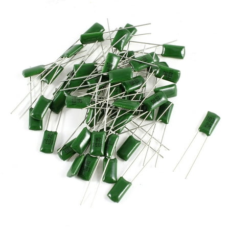 Mfd 100v Radial - 50 x Radial Leads Polyester Film Cap Capacitors Green 2A103J 100V 0.01uF 5%