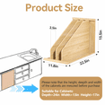 thumbnail image 3 of Qunbio TD3 Tray Dividers for Cabinets, Wooden Kitchen Cabinet Tray Divider for Pans, Lids, Cookie Sheets and Cutting Boards, 22"x15"x12", 3 of 9