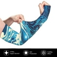 thumbnail image 3 of Goofa Abstract Blue Skull Pattern UV Sun Protection Arm Sleeves, UPF 50 Sports Cooling Arm Compression Sleeves for Men Women Teenager, 3 of 8