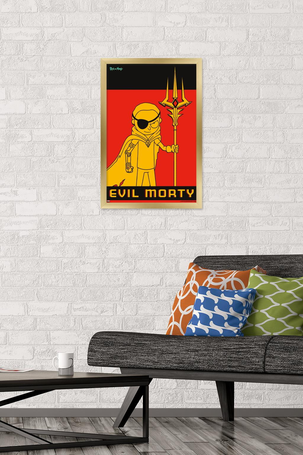 Rick And Morty - EVil Morty Wall Poster, 14.725" x 22.375", Framed