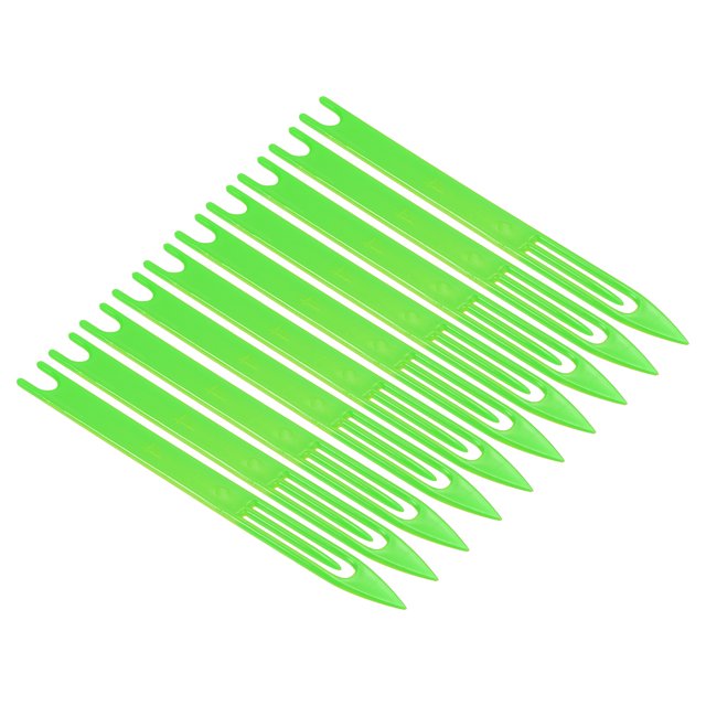 Unique Bargains Netting Needle Shuttles 4#, 10 Pack Plastic Fishing Net Repair Tool, Green