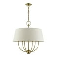 thumbnail image 5 of Livex Lighting  Cartwright Antique Brass 6 Light Pendant Chandelier - 24"W x 25.5"H, 5 of 13