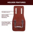thumbnail image 3 of Hammer Holder Occidental Leather Cradle de 2 pulgadas para cinturón de trabajo, 3 of 4