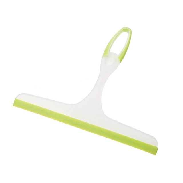 Escobilla de goma de silicona multiusos para ventanas, vidrios, puertas de ducha y parabrisas de automóviles, limpiador de ventanas de alta resistencia, incluye gancho de succión
