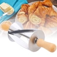 thumbnail image 4 of Rodillo de croissant, rodillo de masa enrollable de acero inoxidable, cortador de masa, rodillo de pastelería, experiencia incomparable, 4 of 8