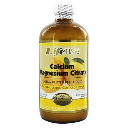 LifeTime - Cal Mag Citrate, Liquid, Lemon Custard (Btl-Glass) (Best Custard E Liquid 2019)