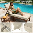 thumbnail image 4 of Kimunuk Outdoor Chaise Lounge Cushions set of 2, 72" x 21" x 4" Waterproof Pool Beach Recliner Replacement Cushions with Ties, Cream, 4 of 7