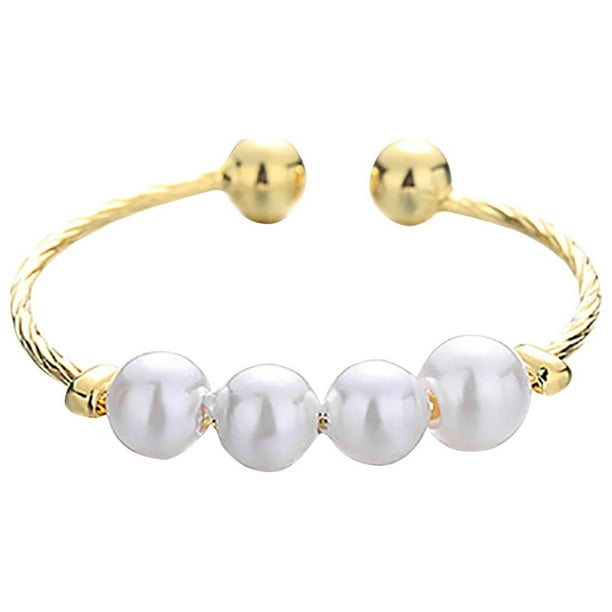 Después de la pequeña perla anillo abierto versión japonesa y coreana de diseño de la personalidad fresco y dulce anillo de dedo de alimentos Mujer