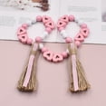 thumbnail image 2 of RENACLIPY Valentines Day Home Decor Wooden Bead Gar Pink Wood 1Pack, 2 of 6