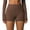 Brown, variant on Yifymode Women's Workout Biker Shorts High Waisted Tummy Control Spandex Booty Shorts for Volleyball Gym Yoga Dance,Light Gray M