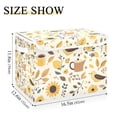 thumbnail image 5 of Yayeee Collapsible Cube Storage Bin with Lid Fabric Closet Decorative Basket with Handles, Beige Birds Floral, 5 of 7