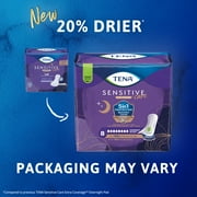 TENA Sensitive Care Extra Coverage Overnight Incontinence Pads, 48 Count