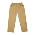 thumbnail image 5 of CPNG Boys' Slim Fit Stretch Elastic Waist Chino Pants Kids Straight Leg School Uniform Yonth Casual Pants(Khaki,8-9 Years), 5 of 7