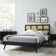 thumbnail image 5 of Platform Bed Frame, Full Size, Wood, Black, Modern Contemporary Urban Design, Bedroom Master Guest Suite, 5 of 9