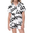 thumbnail image 1 of SXcggal One 2025 Children's Shirt And Pants Set Valentine's Day Pajamas Set Pocket Set Basic Warm Kids Pajama Set, 1 of 6