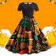 thumbnail image 1 of WILLBEST Vestidos Casuales para Mujer Vestido Informal de Verano de Manga Corta con Cuello Redondo y Cinturón Extraíble con Estampado de Oktoberfest Grande​​, 1 of 3