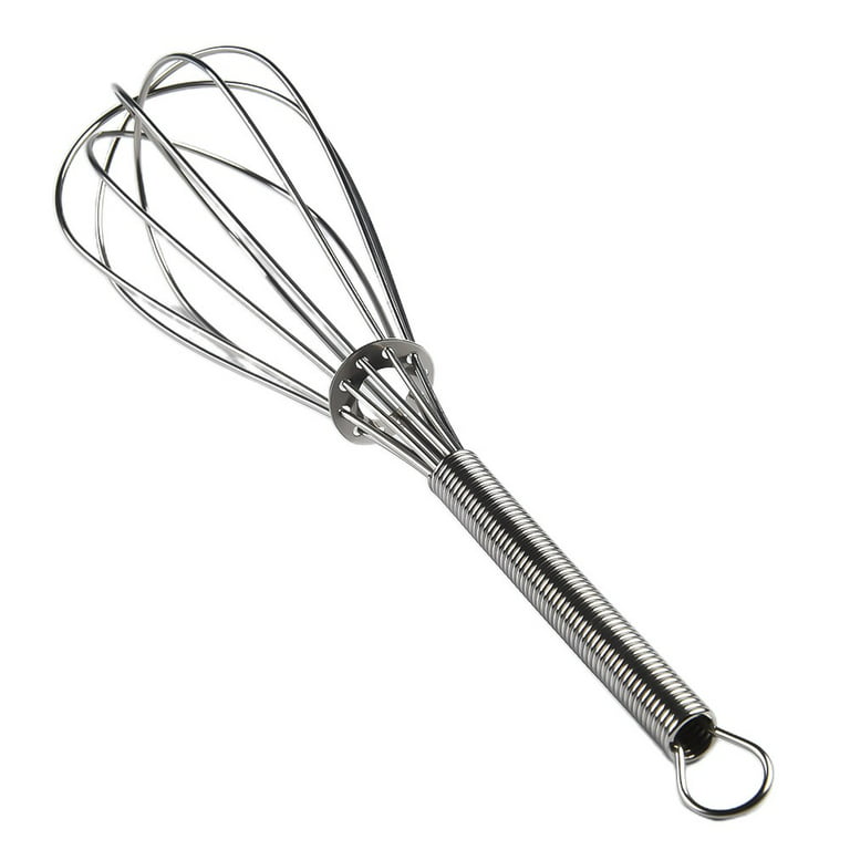 YaSaLy Mini Small Stainless Steel Wire Whisk Whip Mix Stir Beat Manual Egg Beater, 20.5cm/8 inch