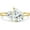 Yellow, variant on 925 Sterling Silver 14K Yellow Gold Plating Pear Cut White Diamond Toi Et Moi 2-Stone Bridal Anniversary Wedding Engagement Ring For Women