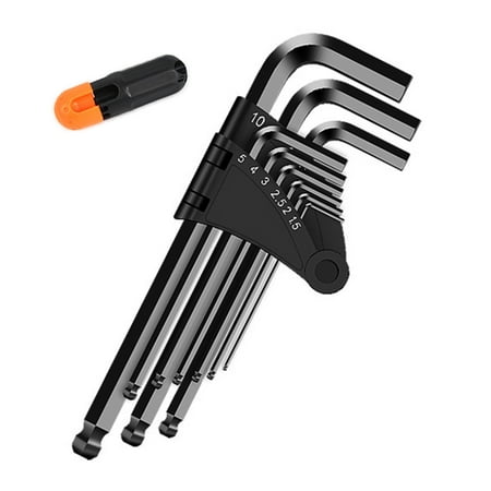 

Limei Hex Key Set 10Pcs/Set Repair Work L-Shaped Hard Heavy Duty Hexagonal Wrench Kit