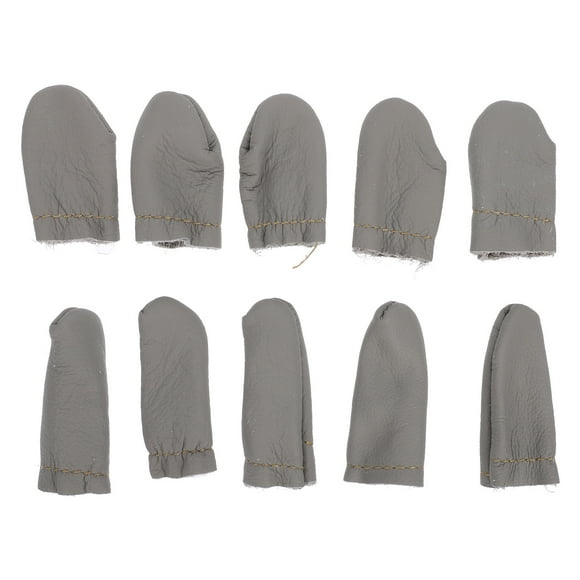 Miangastore 10Pcs Leather Thimble Finger Protector Cross Stitch Finger Cover DIY Needle Felting Finger Cover