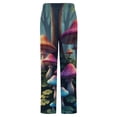 thumbnail image 6 of Enchanted Forest Mushroom Path Winter Female Pants Flannel High Waist Women Pants Lady Warm Straight Leg Plush Trousers, 6 of 7