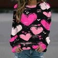 thumbnail image 2 of Valentines Shirts for Women Valentine Heart Sweatshirt Cute Holiday Long Sleeve Pullover Tunic Tops, 2 of 4