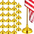 thumbnail image 1 of 24 Pcs Petits Supports de Drapeau Plaqué Or Base Ronde Support de Mât de Drapeau Petits Supports de Drapeau Bases de Drapeau Centre de Table Fournitures de Fête, 1 of 8