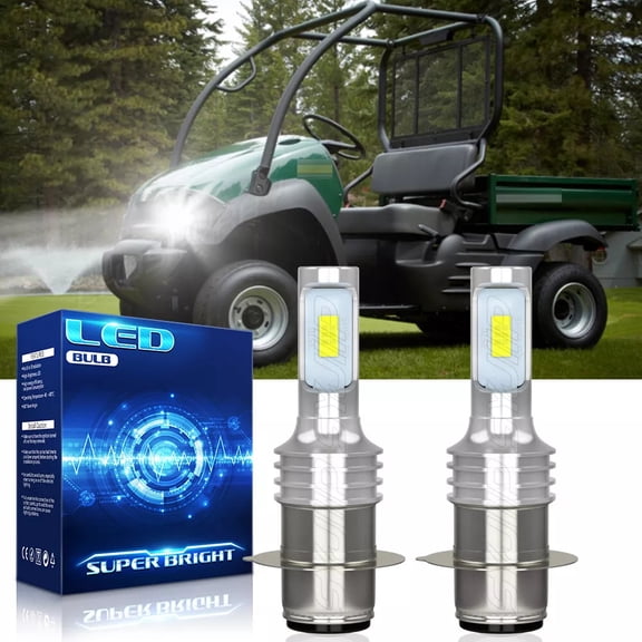 For Kawasaki Mule 600 610 3000 3010 - 2X H6 LED 12V Headlight Bulbs 6000K White