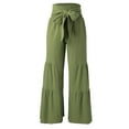 thumbnail image 3 of WILLBEST Pantalones Casuales para Mujer, Pantalones Palazzo Acampanados de Cintura Alta de Verano para Mujer, Pantalones de Playa, Pantalones Largos para Mayor Comodidad y Estilo. Chica, 3 of 5