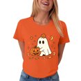 thumbnail image 7 of Akiihool Fall Graphic Tees for Women Fall T-Shirt for Women Halloween Pumpkin Shirts Thanksgiving Family Funny Graphic Tee Casual Cute Autumn Tops (Orange,S), 7 of 7