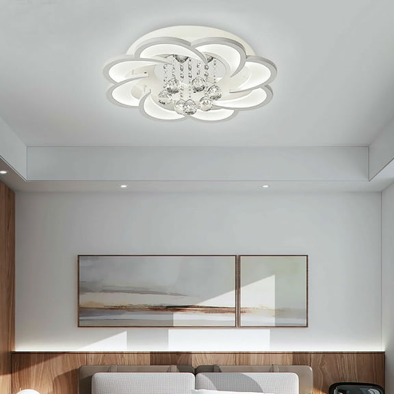 Acrylic Ceiling Lamp Flush Mount Chandelier Modern Living Room Bedroom Light LED