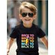thumbnail image 1 of Kids' Back to School Graphic T-Shirt - First Day of School Shirt with Welcome Message, Black with Pink & Yellow Lettering - Regular Fit Round Neck Top for Boys & Girls - Breathable Fabric, 1 of 7