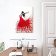 thumbnail image 3 of Elephant Stock Rose Dance Wall Art - Vertical Canvas Wall Art - Hallway Wall Decor - Dance Canvas - White And Red Decor By Ashvin Harrison - 20" x 30", 3 of 8