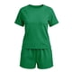 thumbnail image 5 of TaTaai Women's Short Sleeve Top and Shorts Set Round Neck Design Elastic Waist Shorts with Pockets Solid Color Casual Two Piece for Summer Daily Activities Gift, 5 of 5