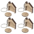 thumbnail image 2 of KAKOWELY keychain 4pcs Bamboo Shopping Cart Token Keychain Shopping Trolley Tokens Keychain Locket Cart Tokens Keychain Pendant Key Fob Key Rings3.94"X1.57"X1.26", 2 of 5