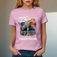 thumbnail image 4 of UngA Women's 250th Anniversary Crew-Neck T-Shirt Faith USA 250 Years Patriotic Eagle Graphic Womens Shirts XXL,Pink, 4 of 8