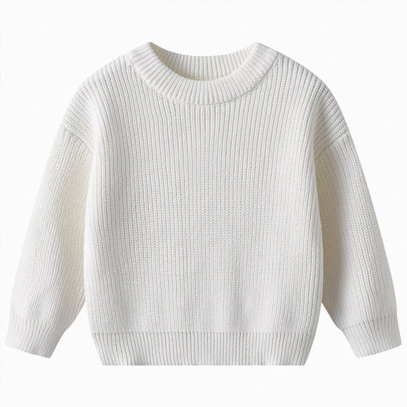 WXFAZCVU Boys Fashion Sweater Baby Boy Clothes Long Sleeve Pullover Fall Clothes Daily Wear Size 1-2 Years