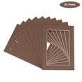 thumbnail image 2 of Chocolate Acid Free 12x16 Picture Frame Mats with White Core Bevel Cut for 8.5x11 Pictures - Fits, 2 of 4