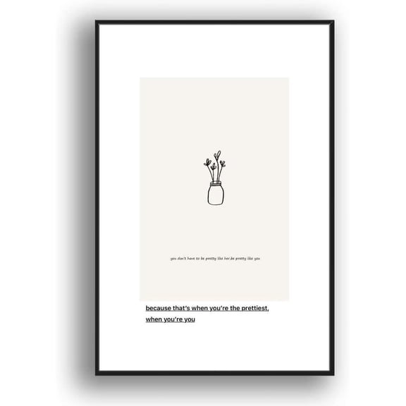 IDEA4WALL Framed Canvas Wall Art for Living Room, Bedroom Simple Words Canvas Prints for Modern Home Decoration Ready to Hang
