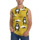 thumbnail image 1 of Fotbe Cartoon Bear Yellow Men's Camiseta sin Mangas Estampada para Hombres, Playera Casual para Gimnasio, Entrenamiento, Playa-Medium, 1 of 7