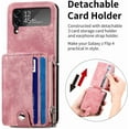 thumbnail image 4 of for Samsung Galaxy Z Flip 4 Wallet Case, Cute Luxury Business Leather Card Slot Card Package Phone Case with Lanyard Hard PC Bumper Anti-Fall Protector for Galaxy Z Flip 4 5G 2022 Women, 4 of 14