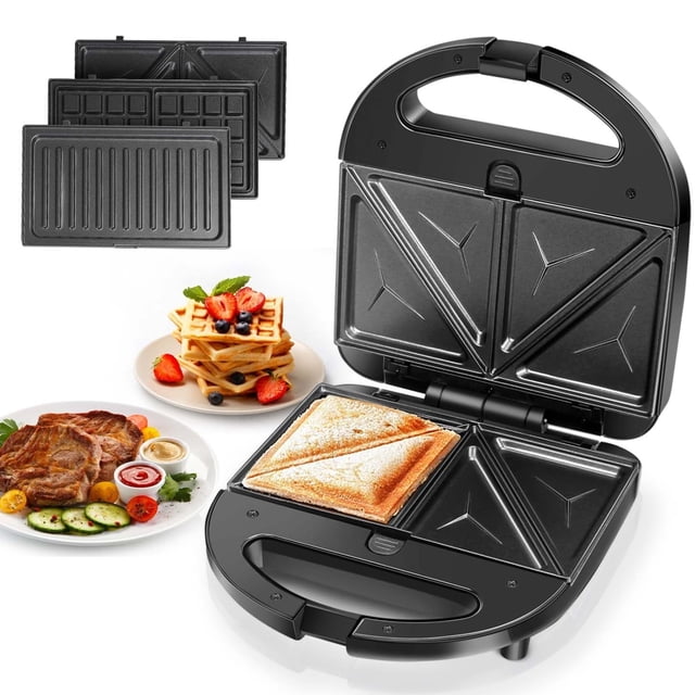 Aigostar Sandwich Maker Panini Press Grill, 3 in