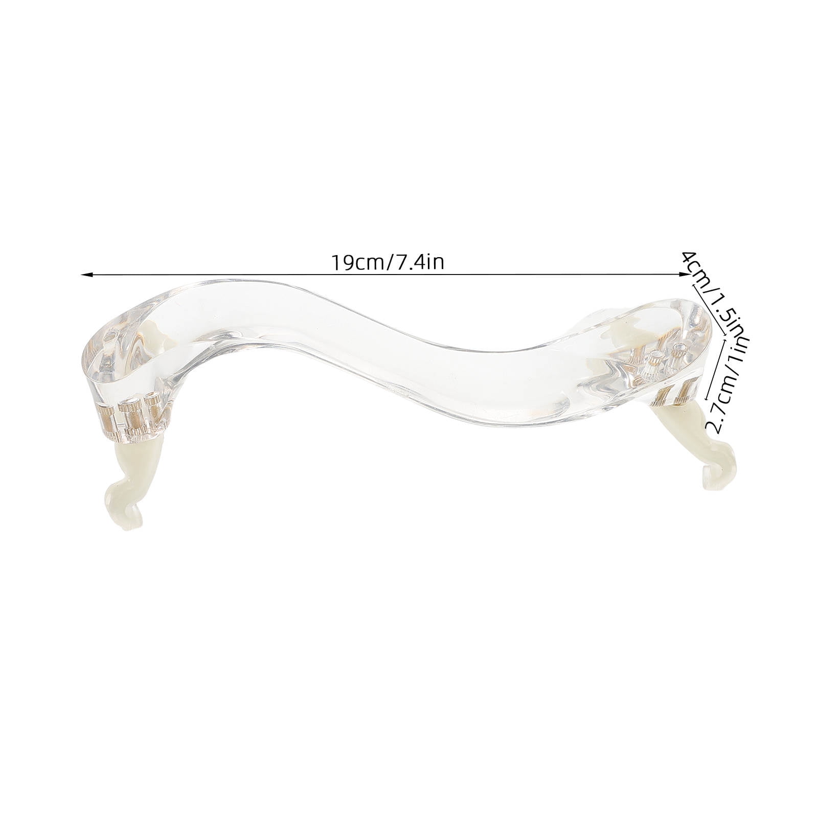 ETHZZLE Viola Shoulder Rest Transparent Acrylic Ergonomic Pad for Beginners 1Pack
