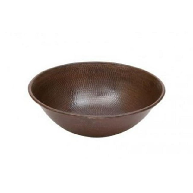 Round Wired Rimmed Vessel Hammered Copper Sink