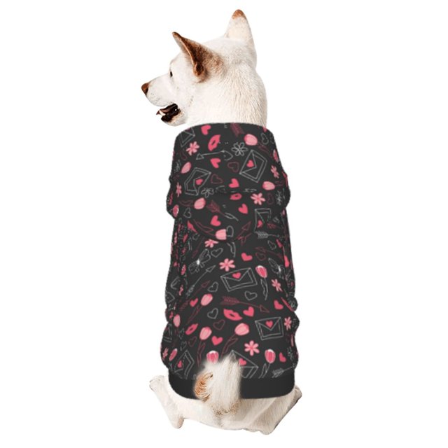 Balery Valentine'S Day Sudadera con Capucha para Perros Pequeños – Ropa para Mascotas, Disfraz para Perros y Gatos, Ideal para Fiestas y Cosplay-XX-Large