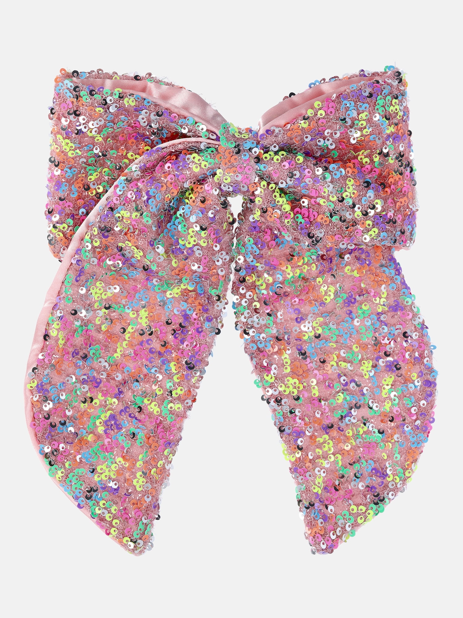 Justice Girls Sequin Bow Barrette Clip, Multi-Color