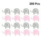 thumbnail image 4 of KAKOWELY Paquete de 2 confeti de mesa con forma de elefante rosa y gris, confeti de cumpleaños, adornos de lentejuelas de animales para baby shower, fiesta de cumpleaños infantil, 4 of 5