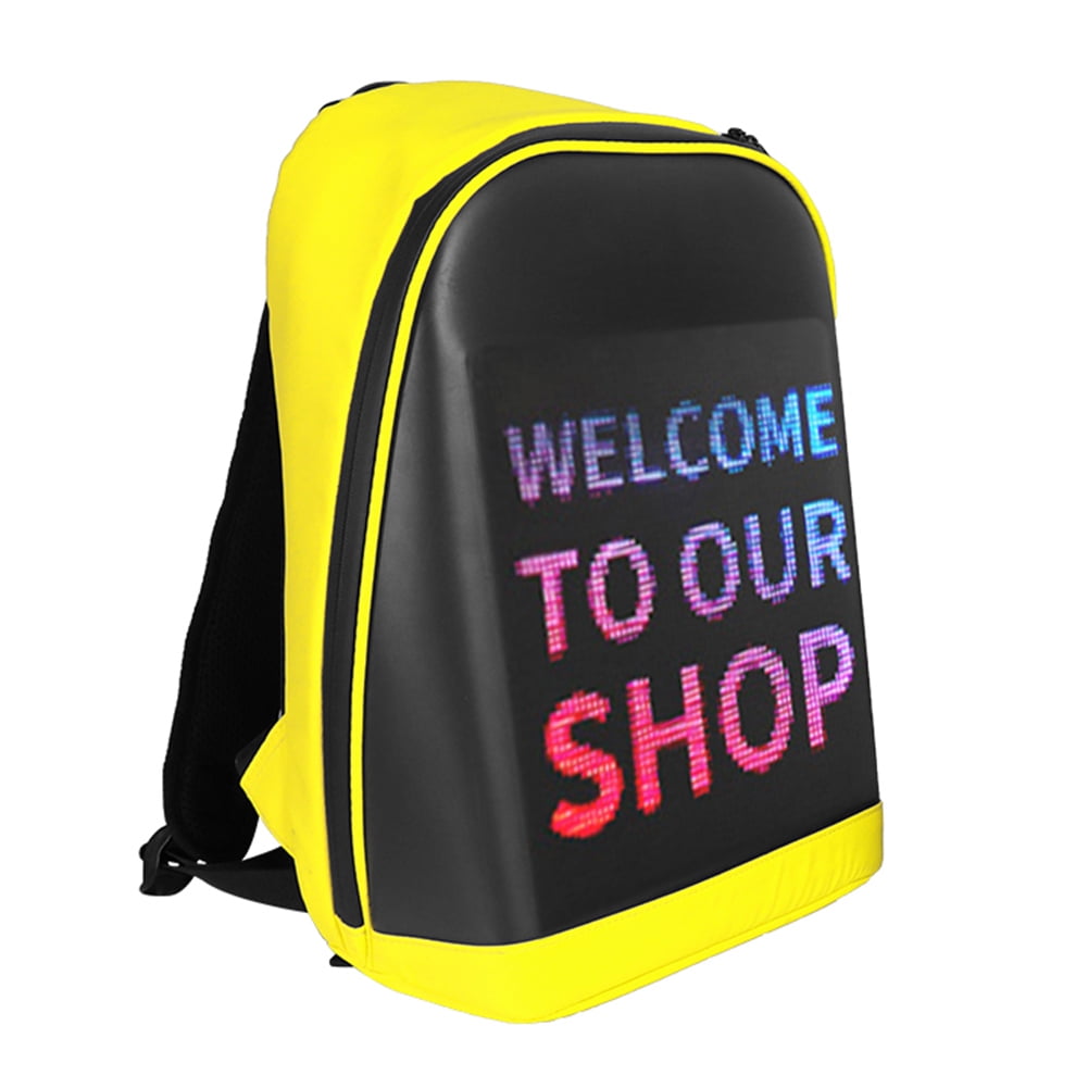 WiFi Version APP LED Screen Advertising Backpack Display Bag Waterproof DIY  New | eBay