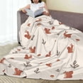 thumbnail image 5 of Yiaed Cute Squirrel Pattern Fleece Throw Blanket,Fleece Throw Blankets for Couch & Bed All Season Use -60"x50", 5 of 6